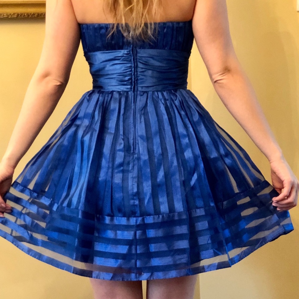 Betsey Johnson Blue Strapless dress - Picture 4 of 4